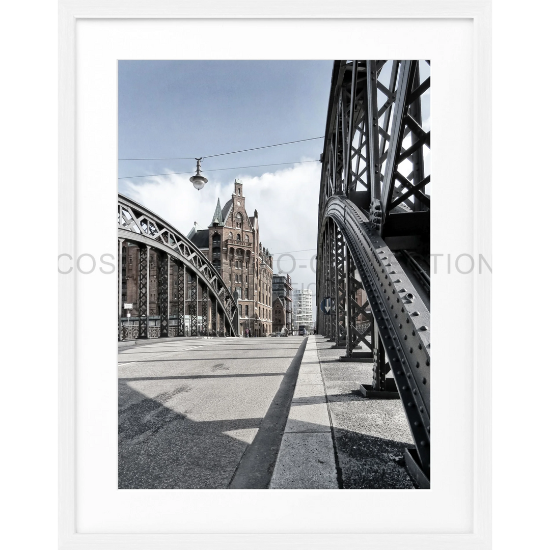 Poster Hamburg ’Speicherstadt’ HH29 - Weiss 1.5cm / S