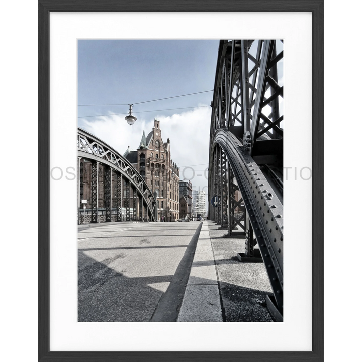 Poster Hamburg ’Speicherstadt’ HH29 - Schwarz matt