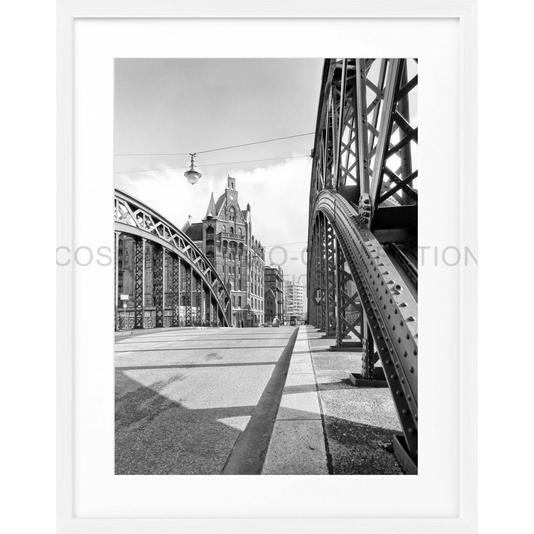 Poster Hamburg ’Speicherstadt’ HH29 - Weiss 1.5cm / S