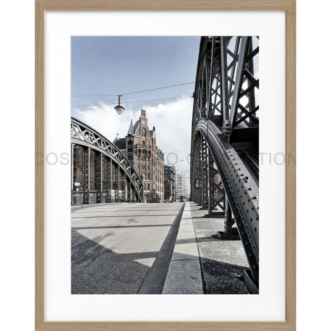 Poster Hamburg ’Speicherstadt’ HH29 - Eiche Furnier