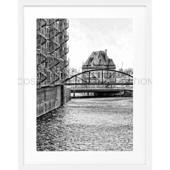 Poster Hamburg ’Speicherstadt’ HH46C - Weiss 1.5cm / S