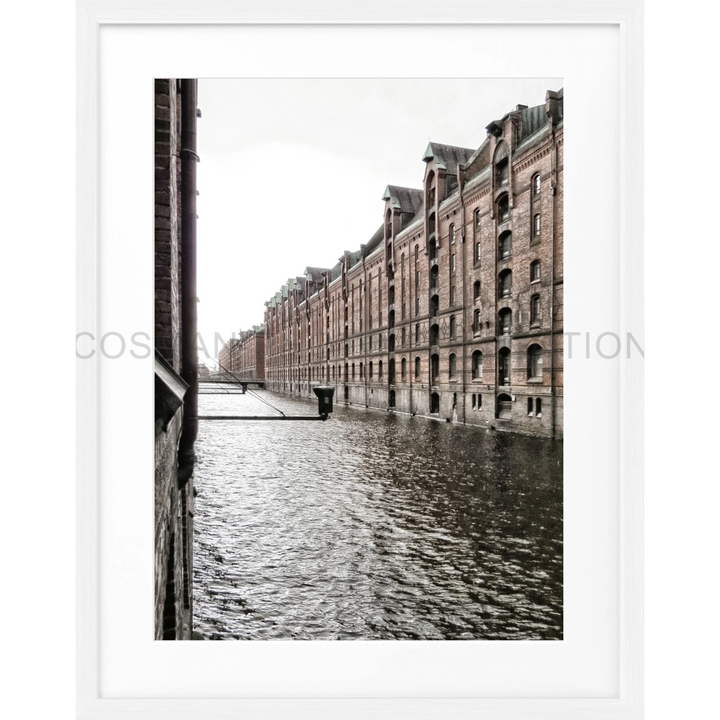 Poster Hamburg ’Speicherstadt’ HH46E - Weiss 1.5cm / S