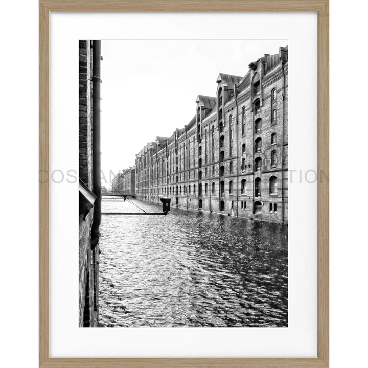 Poster Hamburg ’Speicherstadt’ HH46E - Eiche Furnier