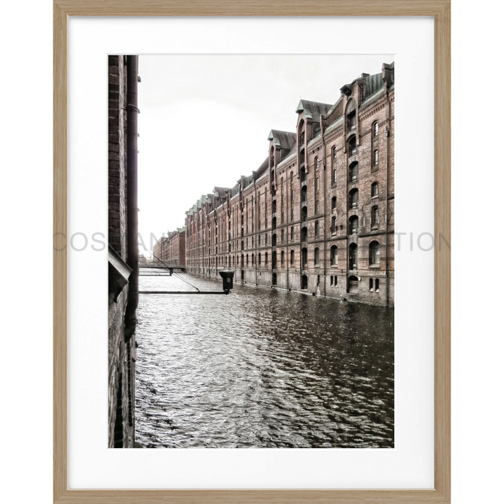 Poster Hamburg ’Speicherstadt’ HH46E - Eiche Furnier