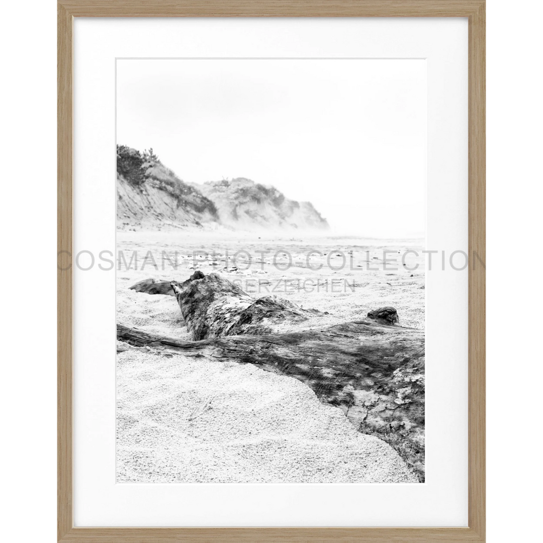 Schwarz-weiß Coastal-Fotografie von felsiger Küste und Wellen für Poster Hamptons