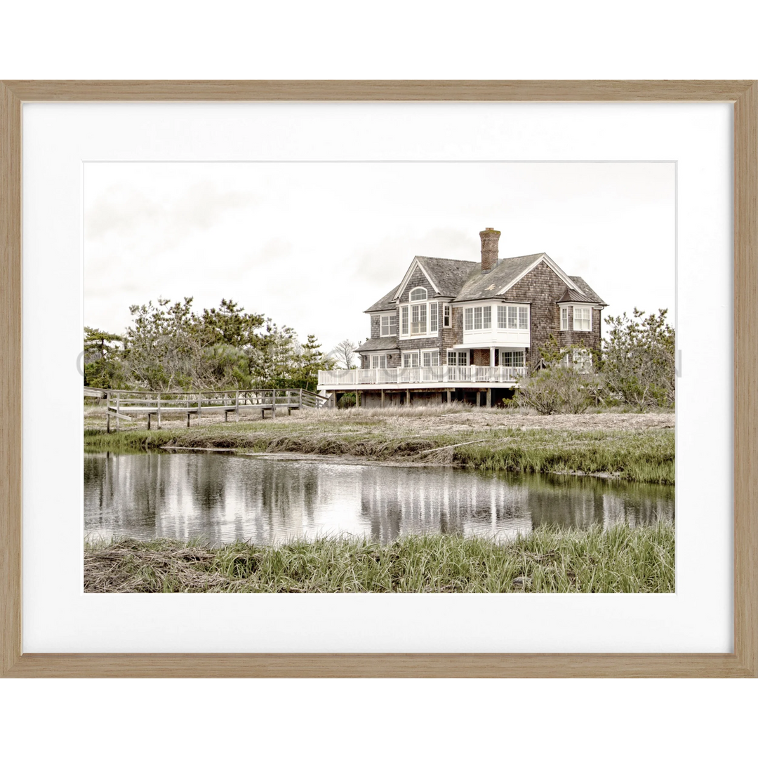 Poster Hamptons Long Island ’Beach House’ HM19 - Eiche