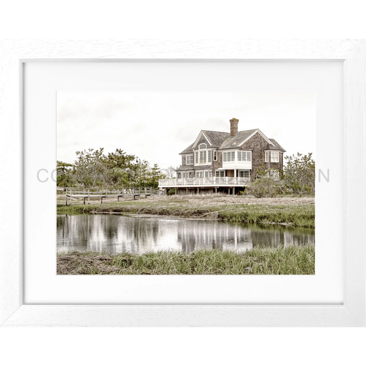 Poster Hamptons Long Island ’Beach House’ HM19 - Weiss