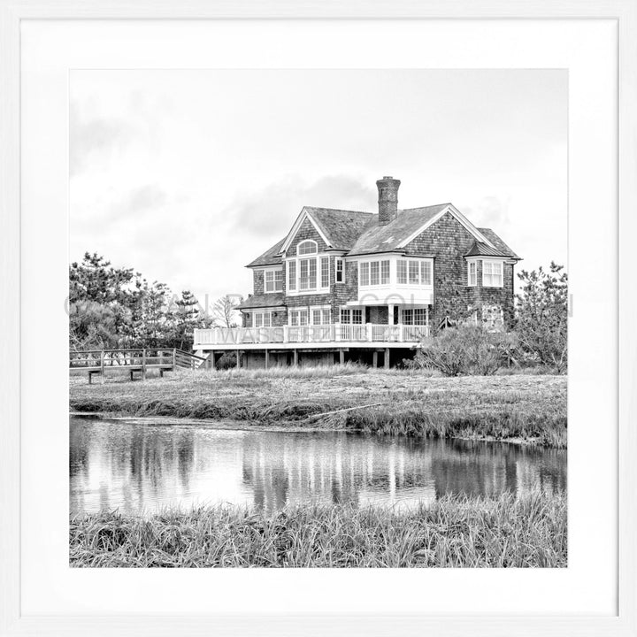 Poster Hamptons Long Island ’Beach House’ HM19Q - Weiss