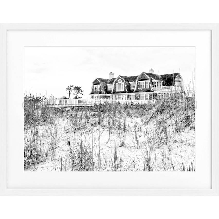 Poster Hamptons Long Island ’Beach House’ HM28 - Weiss