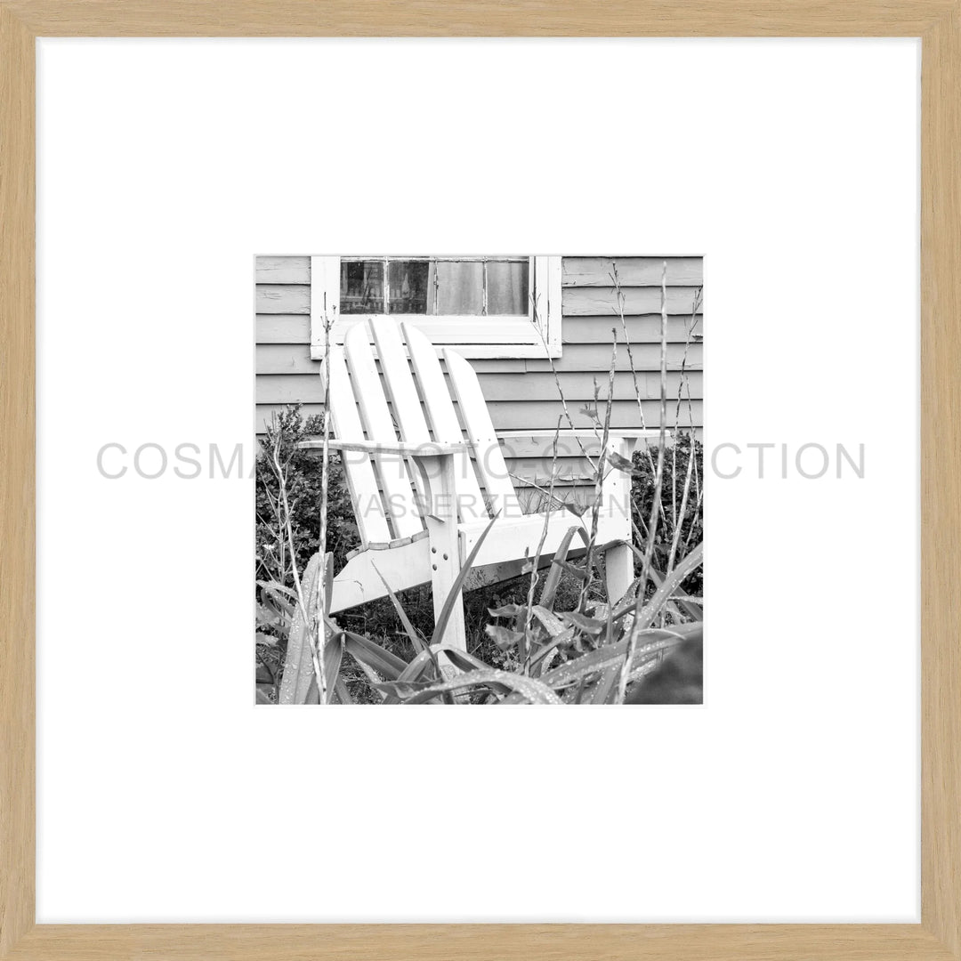 Poster Hamptons Long Island ’Deckchair’ HM14O - 43x43cm