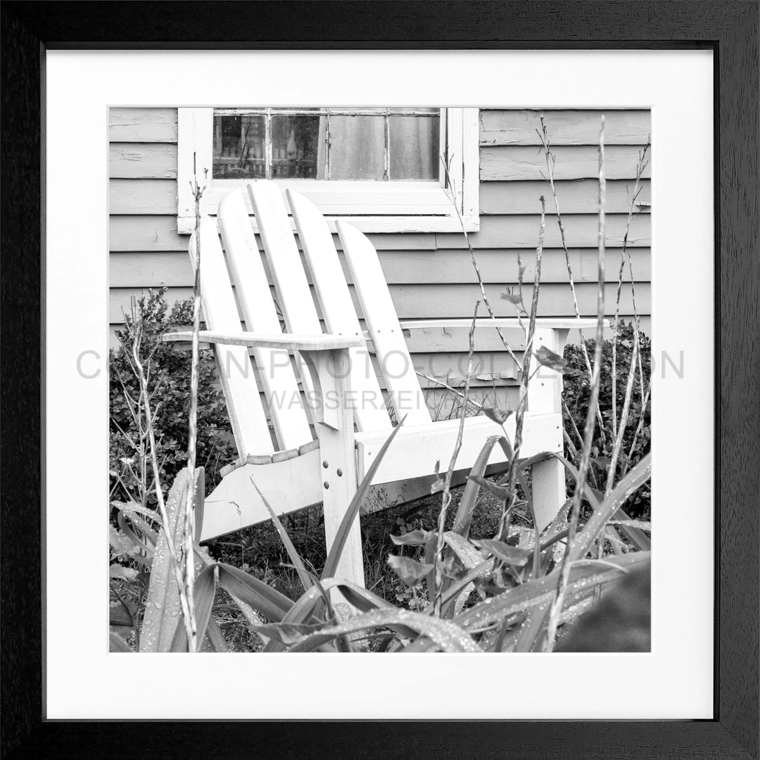 Poster Hamptons Long Island ’Deckchair’ HM14Q - Schwarz