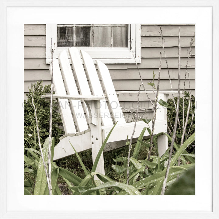 Poster Hamptons Long Island ’Deckchair’ HM14Q - Weiss