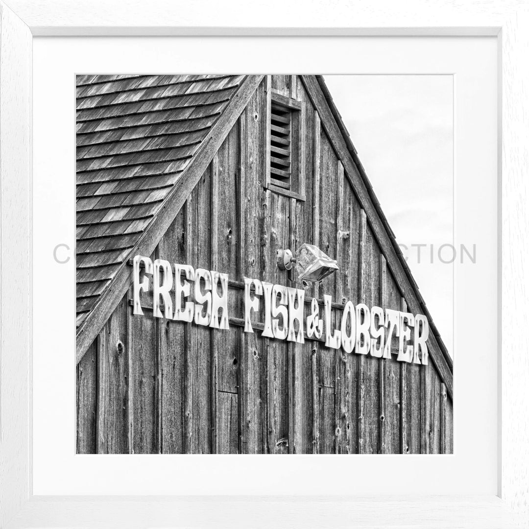 Poster Hamptons Long Island ’ Fresh Fish’ HM33Q - Weiss