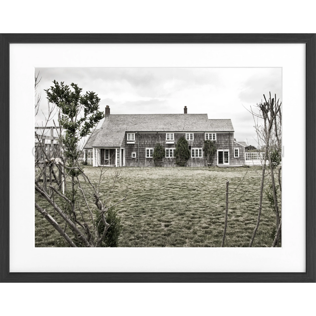 Poster Hamptons Long Island ’House’ HM25B - Schwarz