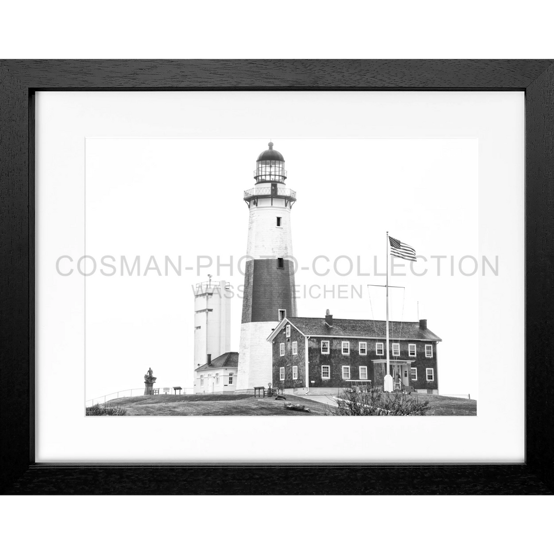 Poster Hamptons Montauk ’Lighthouse’ HM23 - Schwarz 3cm