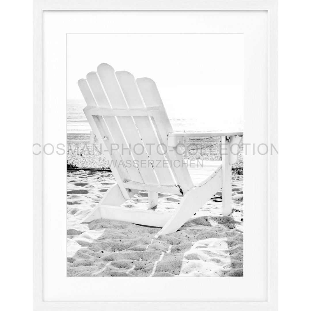 Poster Kalifornien ’Deckchair’ K181 - Weiss 1.5cm