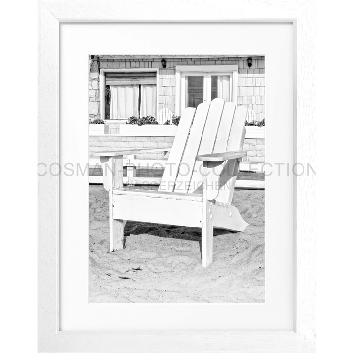 Weißer Adirondack-Stuhl im Produkt Poster Kalifornien Deckchair K182