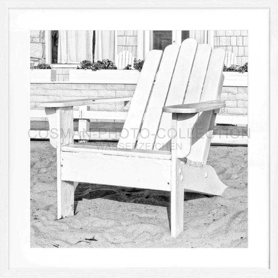 Poster Kalifornien ’Deckchair’ K182Q - Weiss 1.5cm