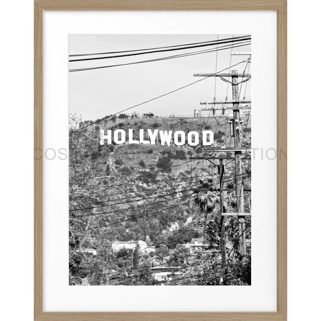 Poster Kalifornien Hollywood ’Sign’ HW11 - Eiche