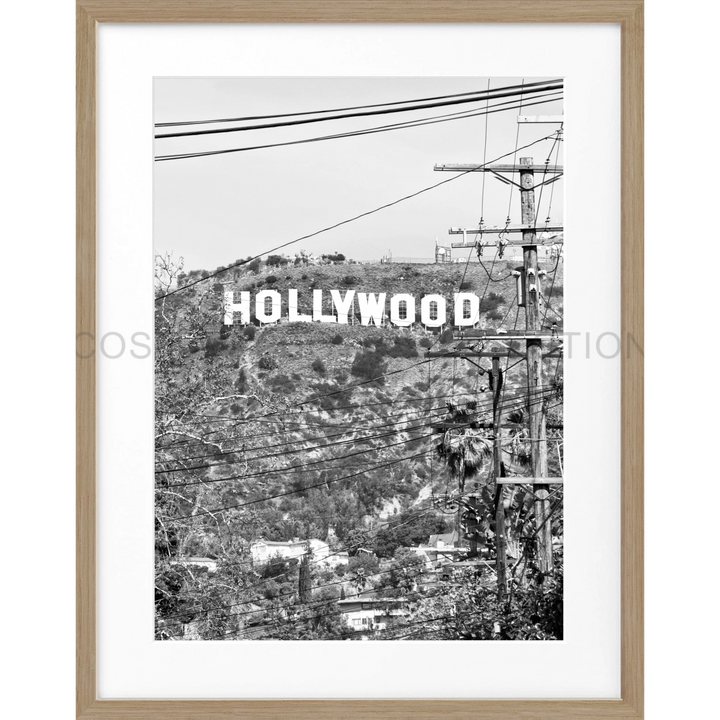 Poster Kalifornien Hollywood ’Sign’ HW11 - Eiche