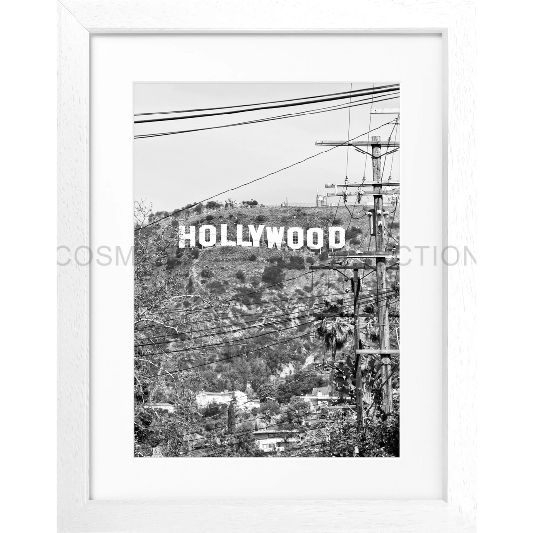 Poster Kalifornien Hollywood ’Sign’ HW11 - Weiss 3cm