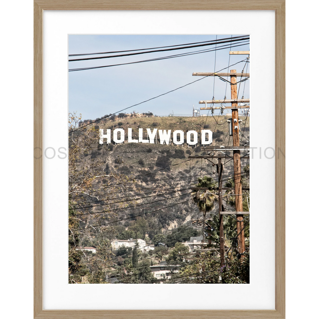 Poster Kalifornien Hollywood ’Sign’ HW11 - Eiche