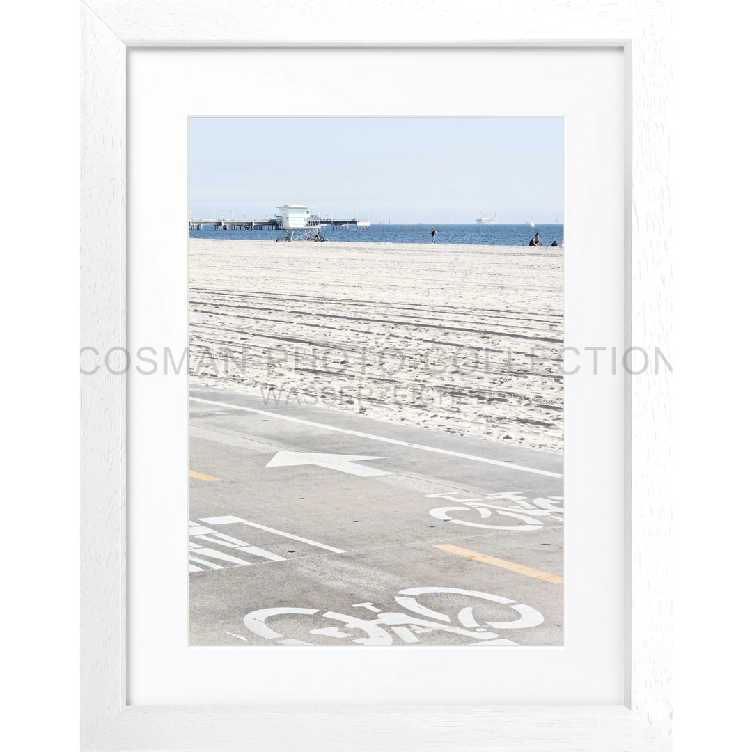 Poster Kalifornien ’Huntington Beach’ K139 - Weiss 3cm