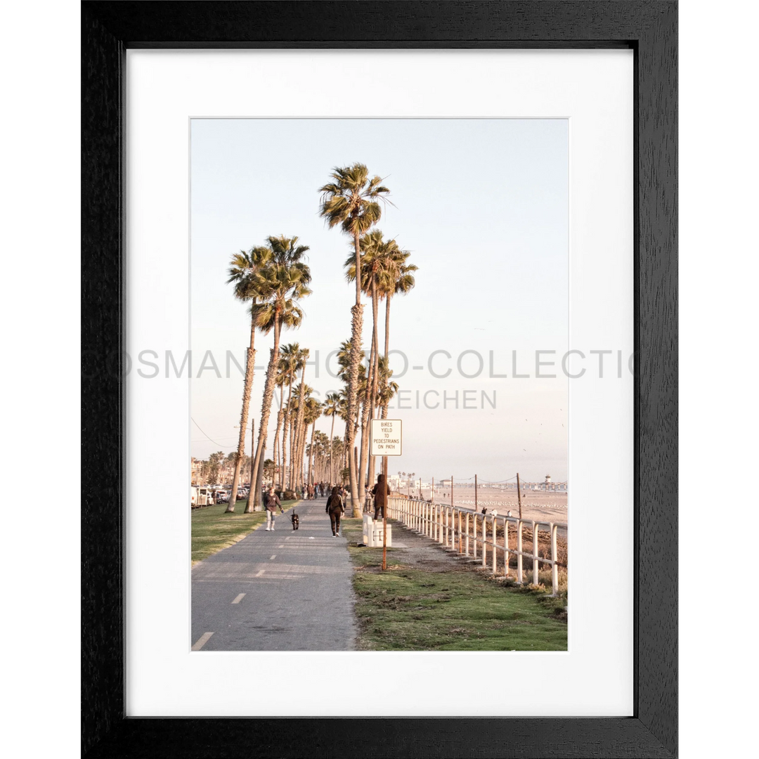 Poster Kalifornien ’Huntington Beach’ K152 - Schwarz