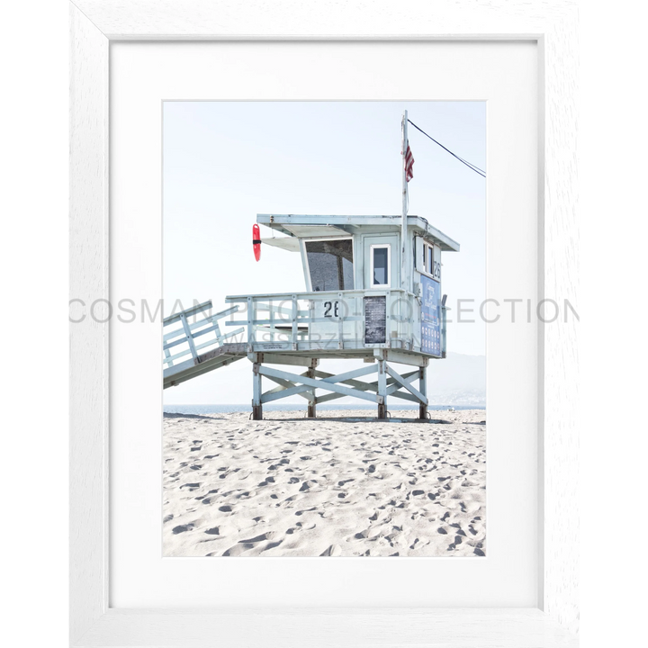 Poster Kalifornien ’Lifeguard’ K125 - Weiss 3cm