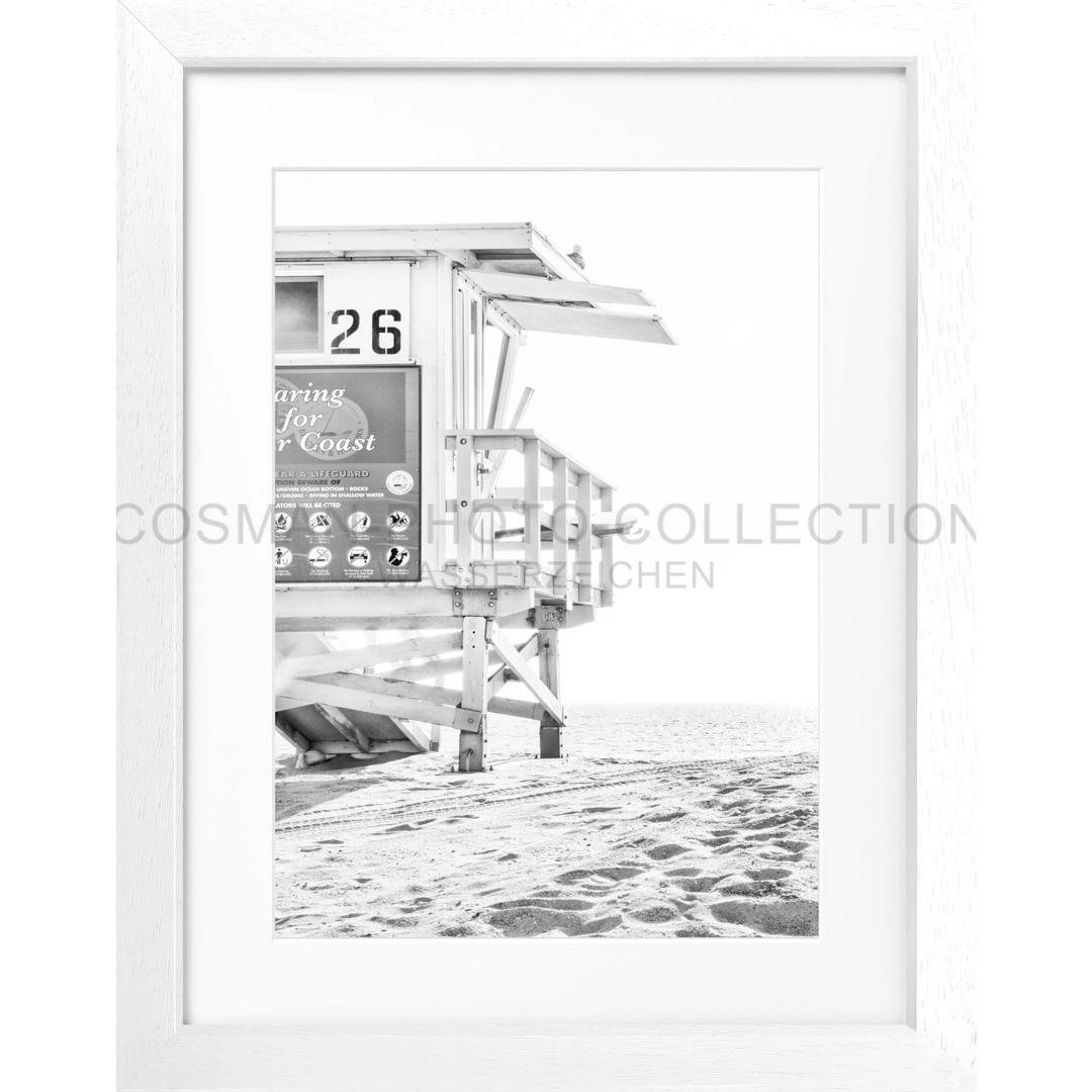 Poster Kalifornien ’Lifeguard’ K126 - Weiss 3cm