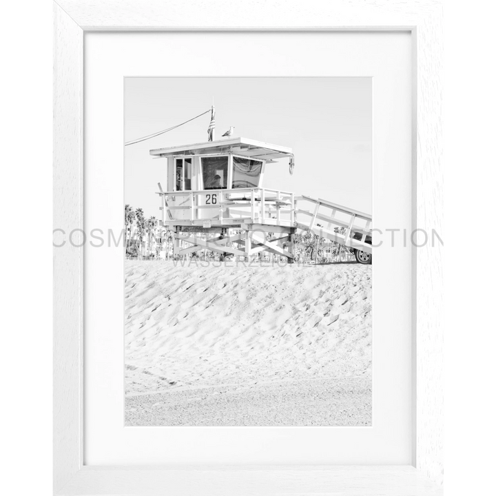 Poster Kalifornien ’Lifeguard’ K127 - Weiss 3cm