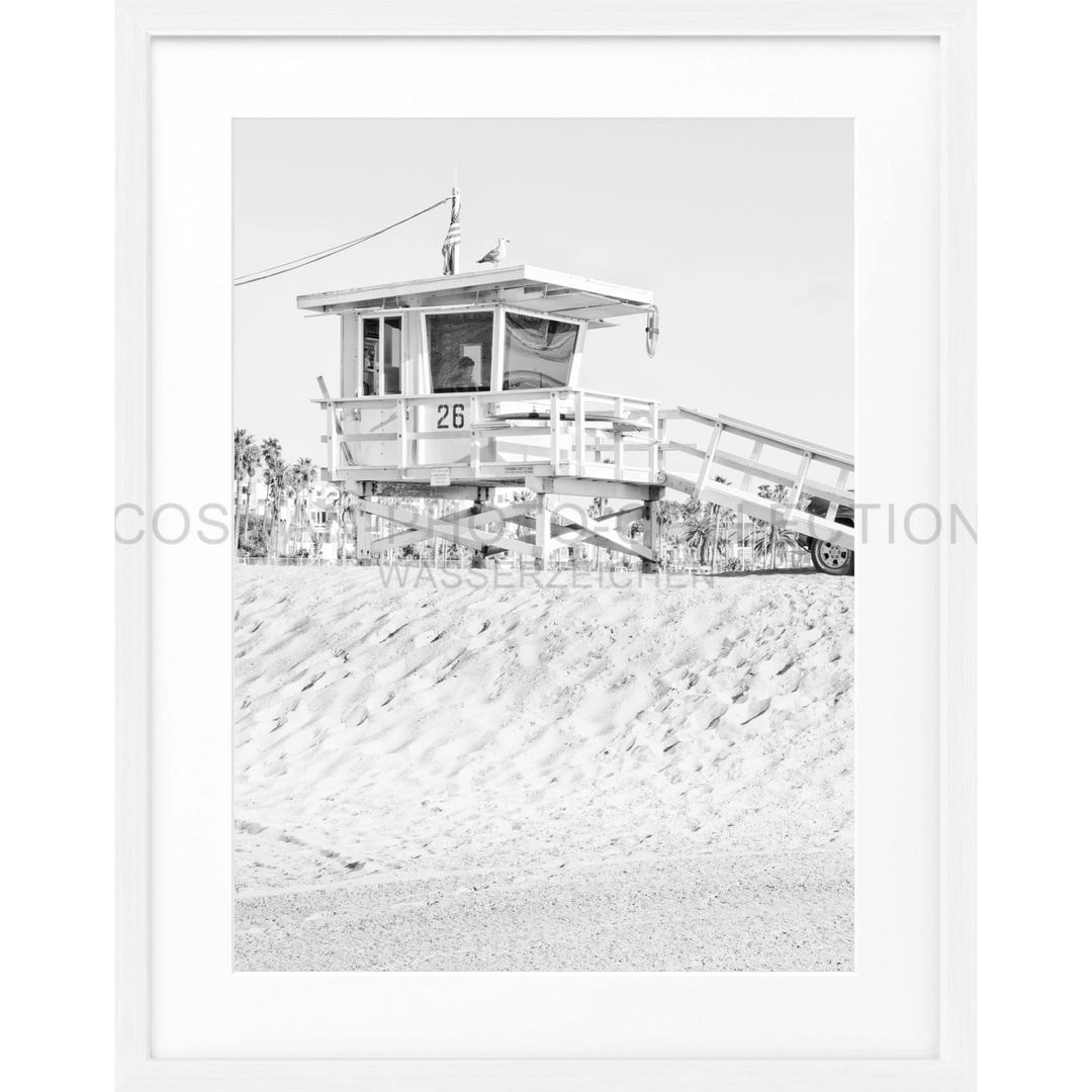 Poster Kalifornien ’Lifeguard’ K127 - Weiss 1.5cm