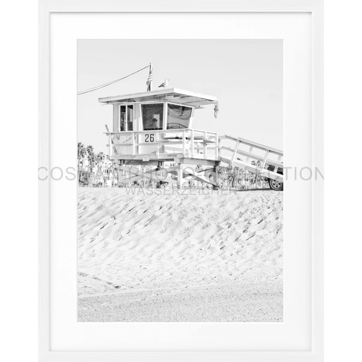 Poster Kalifornien ’Lifeguard’ K127 - Weiss 1.5cm