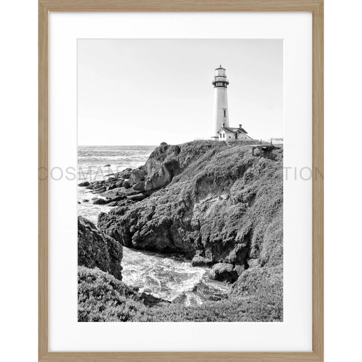 Leuchtturm auf felsigen Küstenklippen, Poster Kalifornien ’Lighthouse’ L07