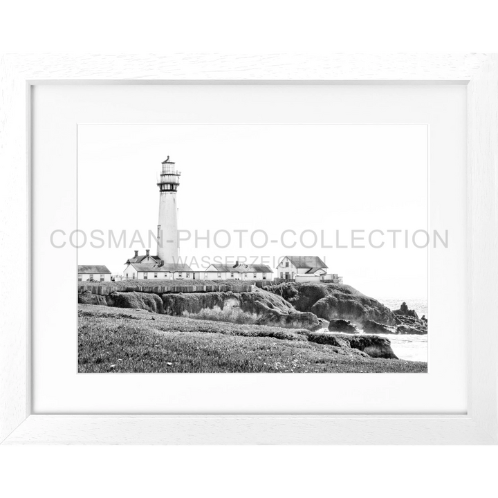 Poster Kalifornien ’Lighthouse’ L10 - Weiss 3cm