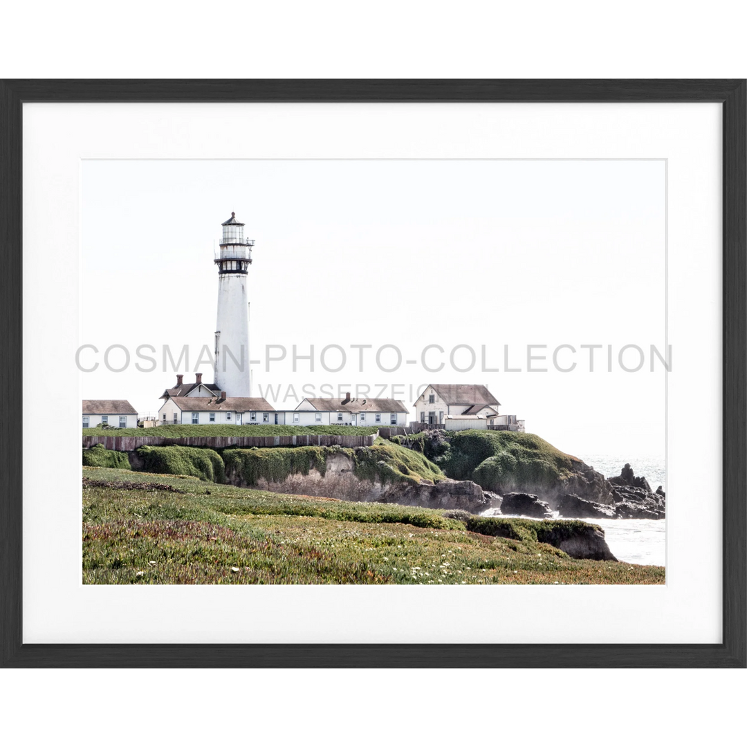 Poster Kalifornien ’Lighthouse’ L10 - Schwarz matt