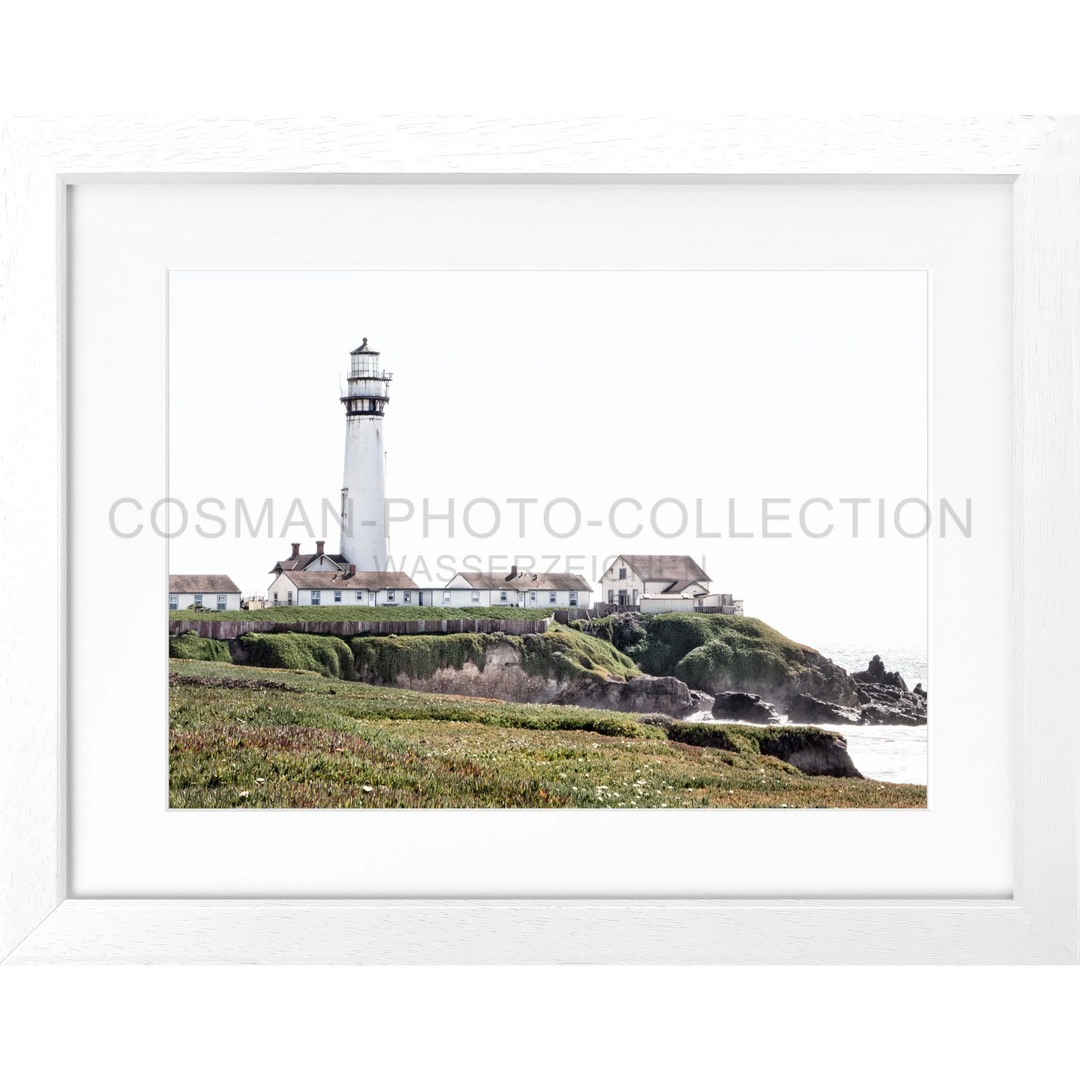 Poster Kalifornien ’Lighthouse’ L10 - Weiss 3cm