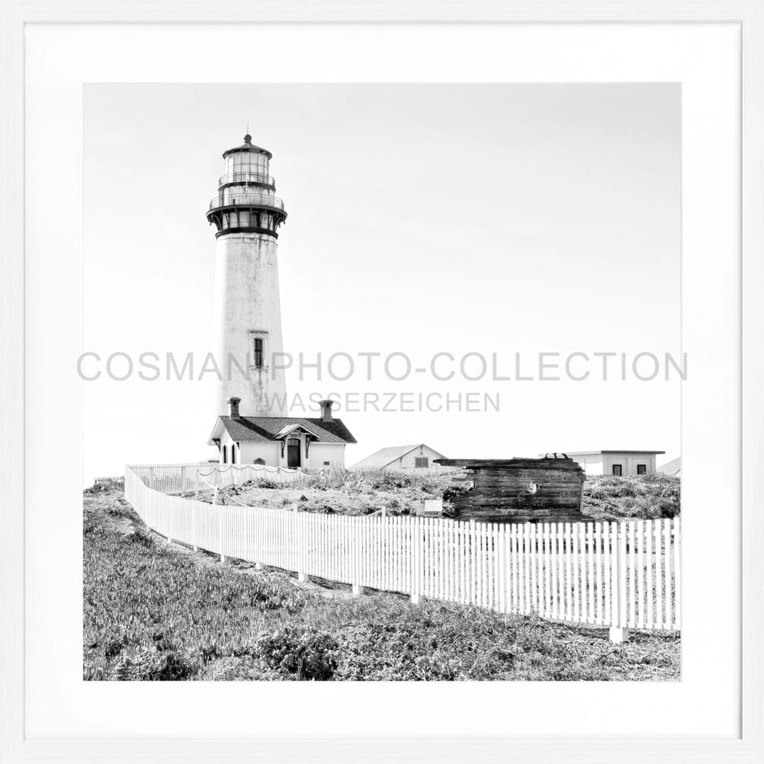 Poster Kalifornien ’Lighthouse’ L04Q - Weiss 1.5cm