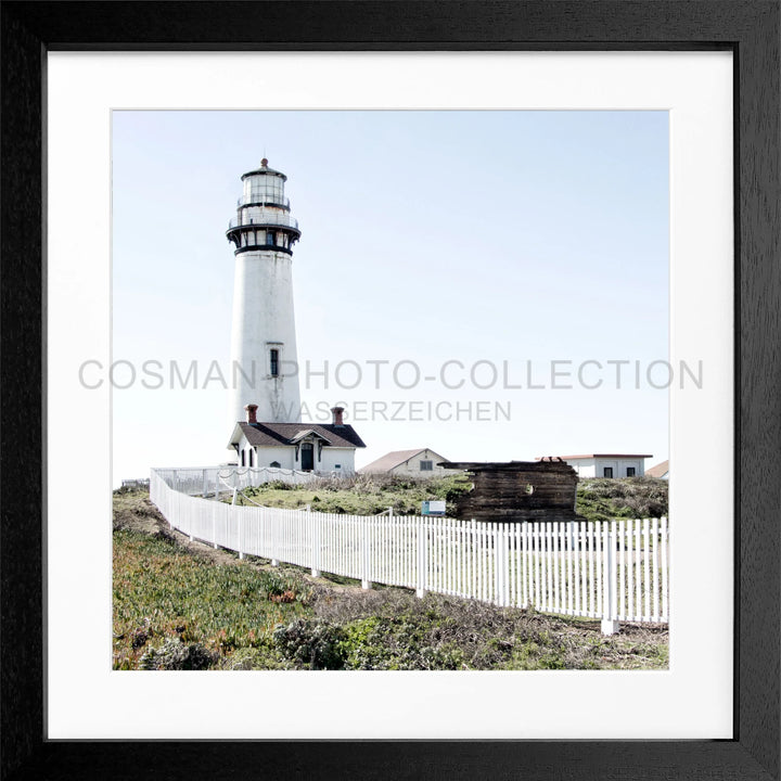 Poster Kalifornien ’Lighthouse’ L04Q - Schwarz 3cm