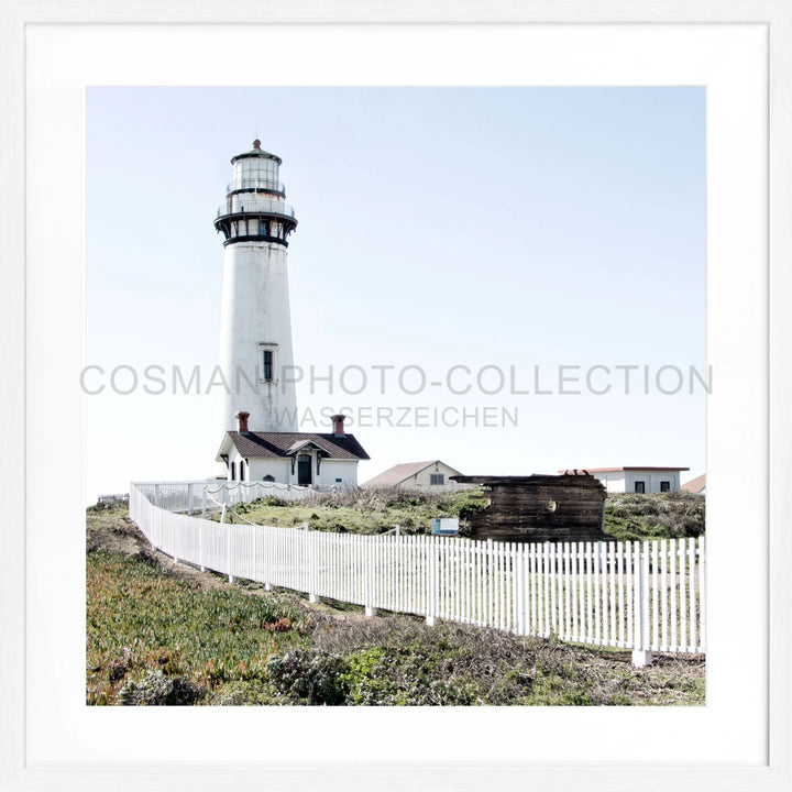 Poster Kalifornien ’Lighthouse’ L04Q - Weiss 1.5cm