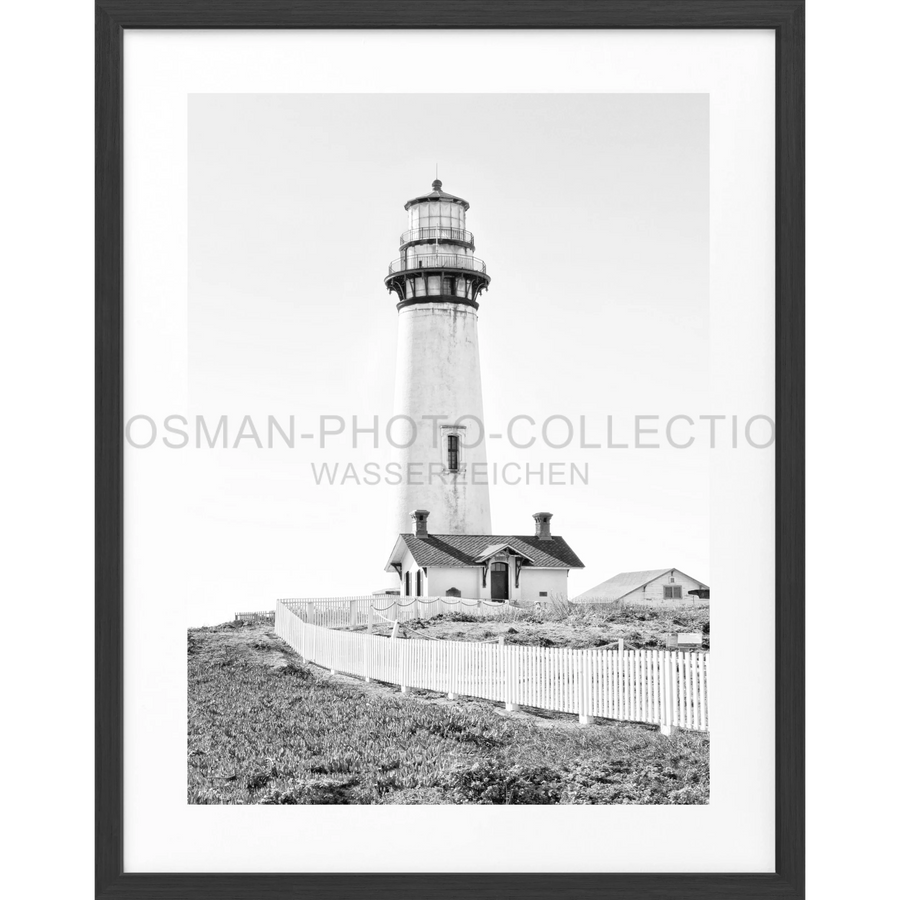 Poster Kalifornien ’Lighthouse’ L05 - Schwarz matt