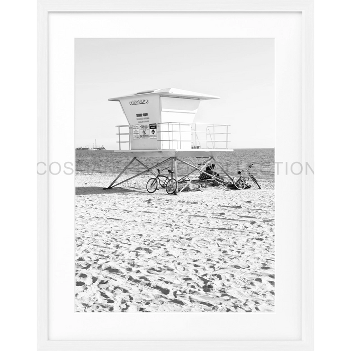 Poster Kalifornien Long Beach ’Lifeguard’ K140 - Weiss