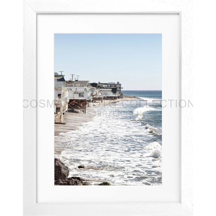 Poster Kalifornien Malibu ’Beach House’ K53 - Weiss 3cm