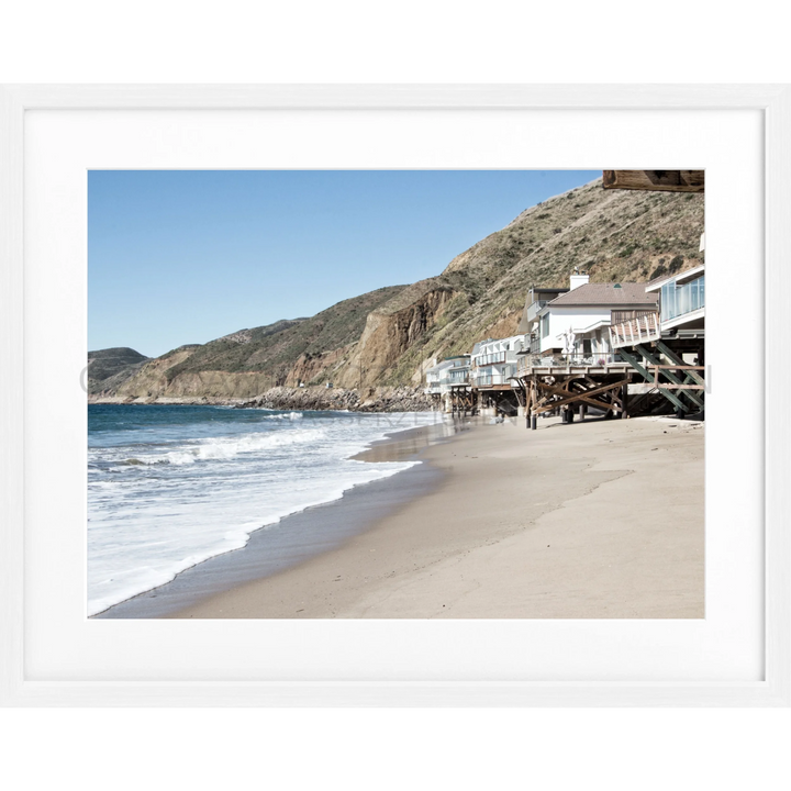 Poster Kalifornien Malibu ’Beach House’ K57 - Weiss