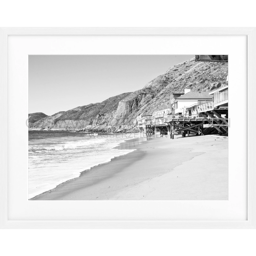 Poster Kalifornien Malibu ’Beach House’ K57 - Weiss