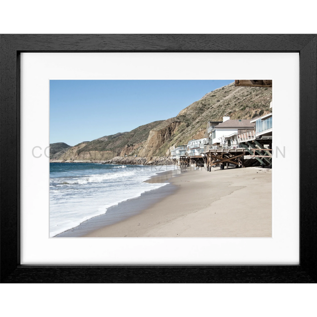 Poster Kalifornien Malibu ’Beach House’ K57 - Schwarz