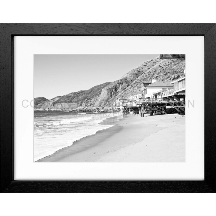 Poster Kalifornien Malibu ’Beach House’ K57 - Schwarz