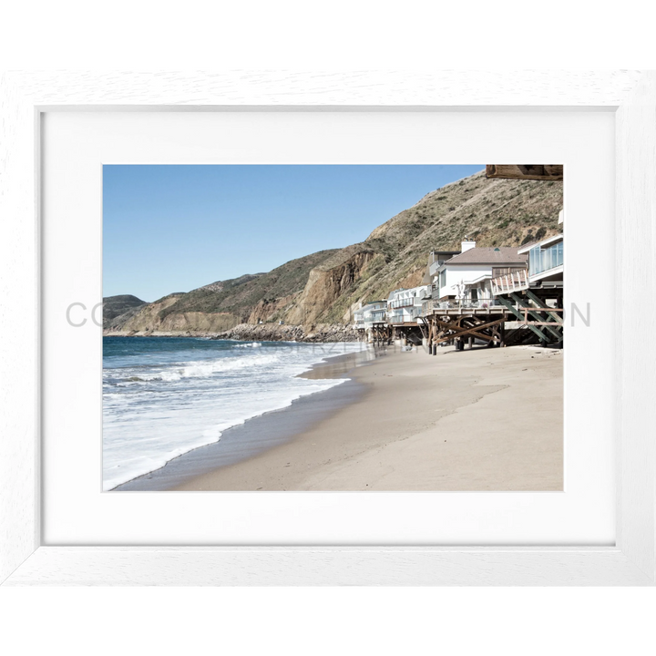 Poster Kalifornien Malibu ’Beach House’ K57 - Weiss 3cm