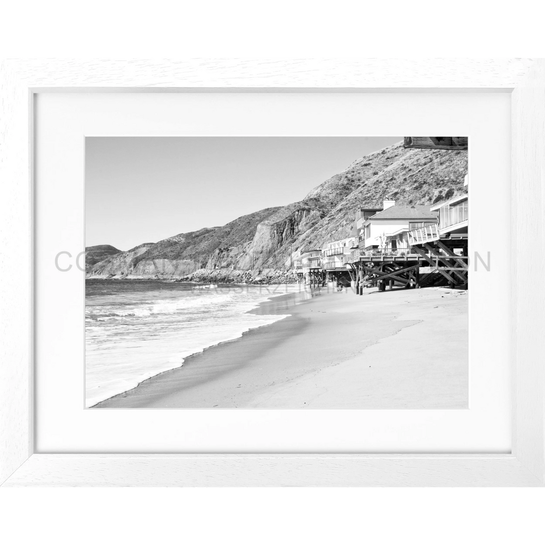 Poster Kalifornien Malibu ’Beach House’ K57 - Weiss 3cm