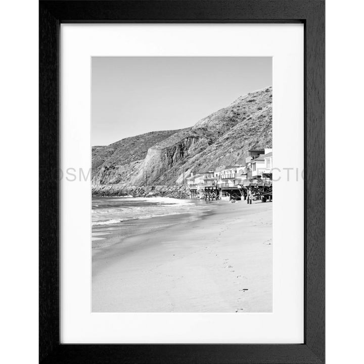 Poster Kalifornien Malibu ’Beach House’ K58 - Schwarz